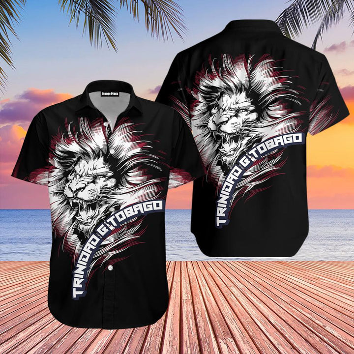 Trinidad And Tobago Lion Black Hawaiian Shirt | For Men & Women | HW2481-BehighStyle