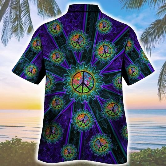 Trippy Peace Sign Pattern Hawaiian Shirt | For Men & Women | HW1583-BehighStyle