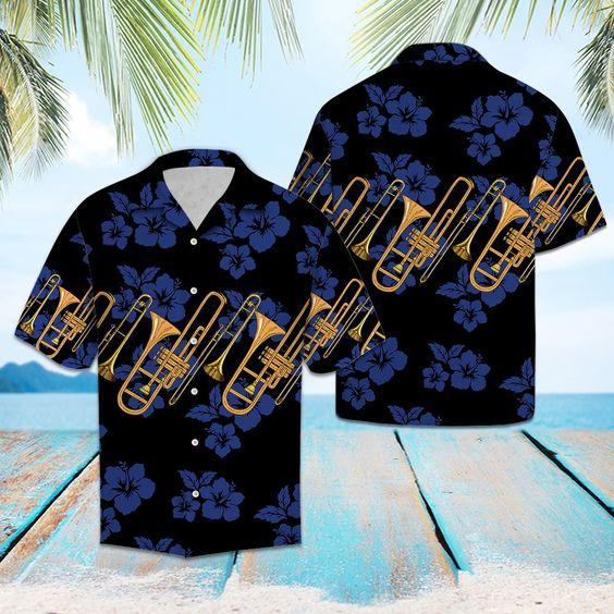 Trombone For Vacation Hawaiian Shirt | For Men & Women | HW1845-BehighStyle