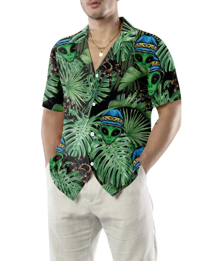 Tropical Alien And Spider Hawaiian Shirt | For Men & Women | HW7022-BehighStyle