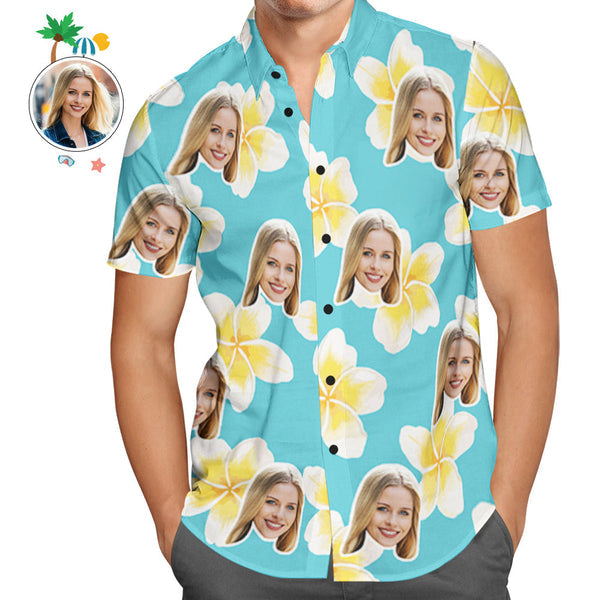 Tropical Beach Custom Photo Hawaiian Shirt | P185