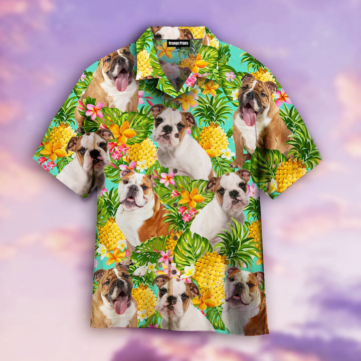 Tropical Bulldog Hawaiian Shirt | For Men & Women | HW2212-BehighStyle