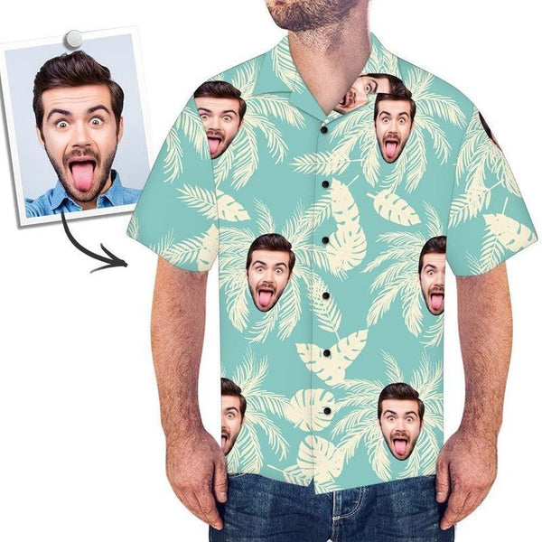 Tropical Coconut Trees Custom Photo Hawaiian Shirt | P252