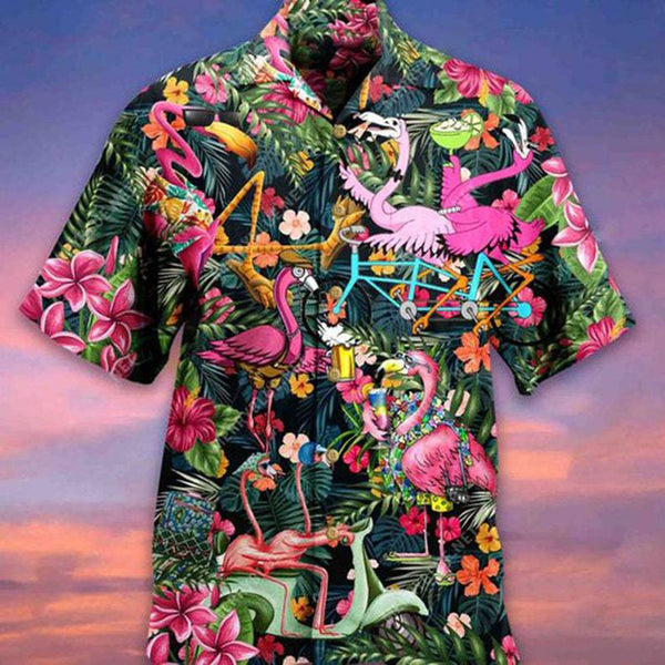 Tropical Flamigo Hawaiian Shirt | For Men & Women | HW1194-BehighStyle