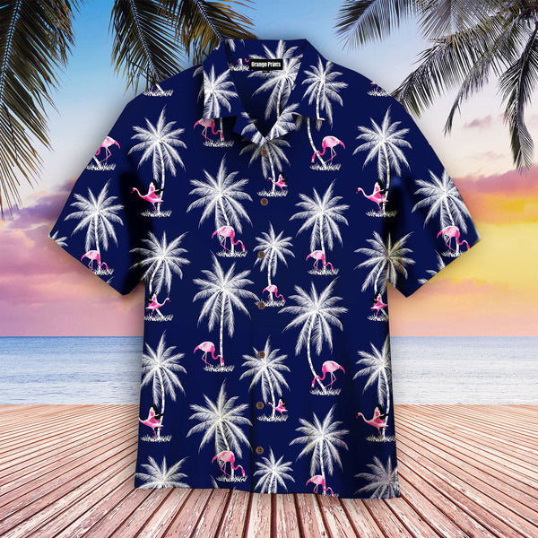 Tropical Flamingo And Palm Tree Hawaiian Shirt | For Men & Women | HW2253-BehighStyle