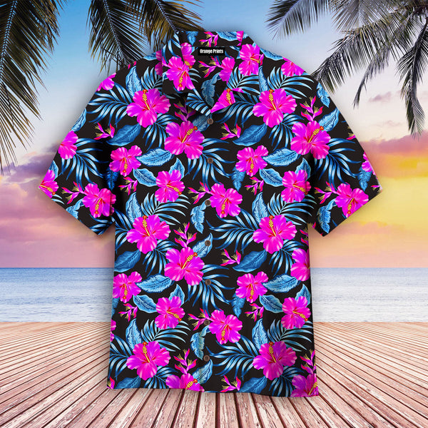 Tropical Flowers Hibiscus Hawaiian Shirt | For Men & Women | HW2384-BehighStyle