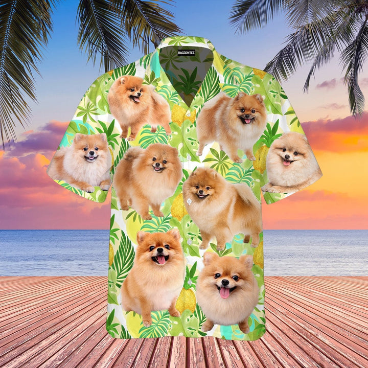 Tropical Pineapple Pomeranian Dog Hawaiian Shirt | For Men & Women | HW2443-BehighStyle