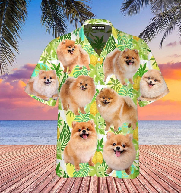 Tropical Pineapple Pomeranian Hawaiian Shirt | For Men & Women | HW197-BehighStyle