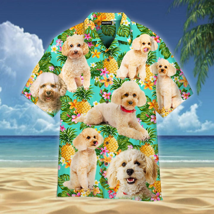 Tropical Pineapple Poodle Dog Hawaiian Shirt | For Men & Women | HW2442-BehighStyle