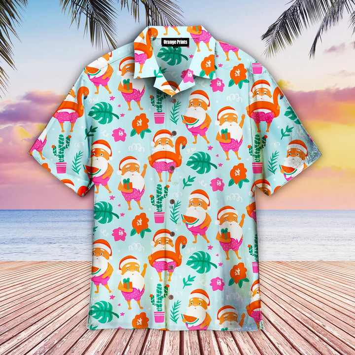 Tropical Santa Claus Merry Christmas Hawaiian Shirt | For Men & Women | HW2241-BehighStyle