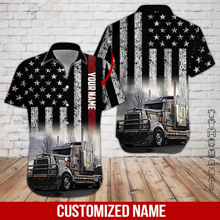 Truck Driver Custom Name Hawaiian Shirt | For Men & Women | HN413-BehighStyle