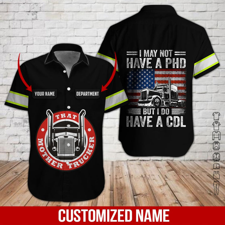 Trucker Custom Name And Department Hawaiian Shirt | For Men & Women | HN579-BehighStyle