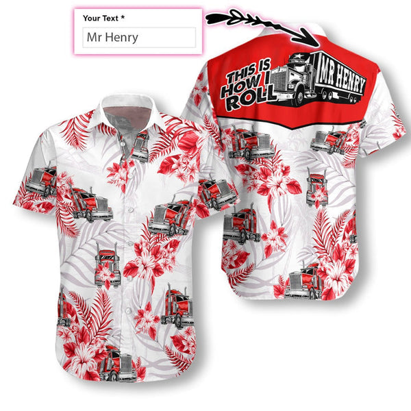 Trucker Truck Driver Custom Name Hawaiian Shirt | For Men & Women | HN399-BehighStyle