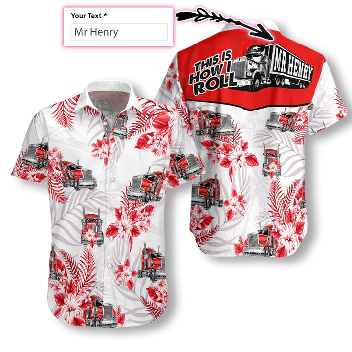 Trucker Truck Driver Custom Name Hawaiian Shirt | For Men & Women | HN399-BehighStyle