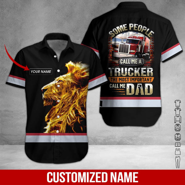 Trucker Uniform Custom Name Hawaiian Shirt | For Men & Women | HN576-BehighStyle