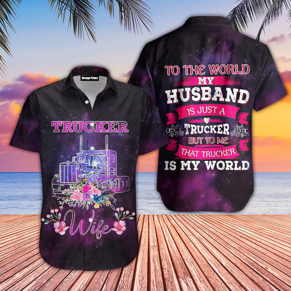 Trucker Wife Purple Hawaiian Shirt | For Men & Women | HW2444-BehighStyle