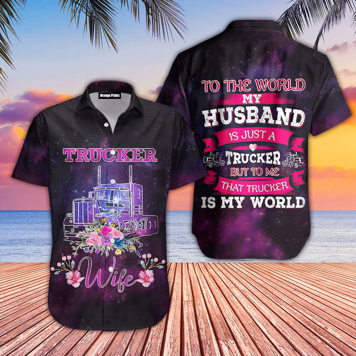 Trucker Wife Purple Hawaiian Shirt | For Men & Women | HW2444-BehighStyle