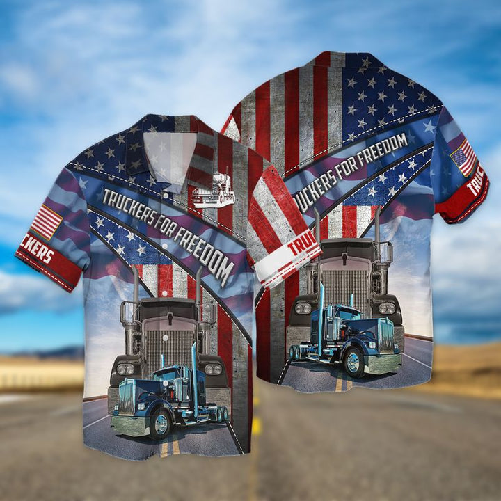 Truckers For Freedom Patriot Day Hawaiian Shirt | For Men & Women | HW1726-BehighStyle