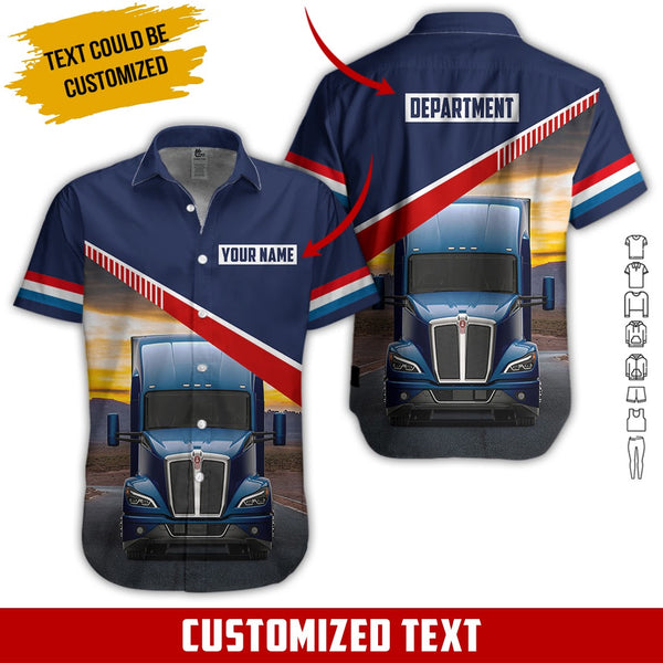 Trucks Custom Name And Department Hawaiian Shirt | For Men & Women | HN651-BehighStyle