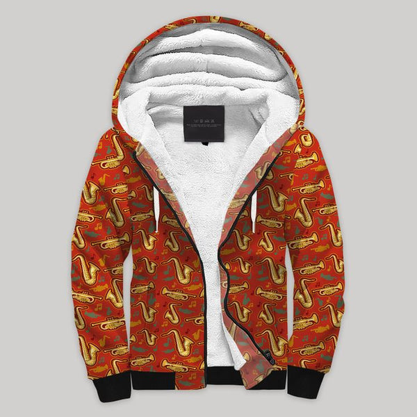 Trumpet Sherpa Fleece Zip Hoodie All Over Print | FZ751