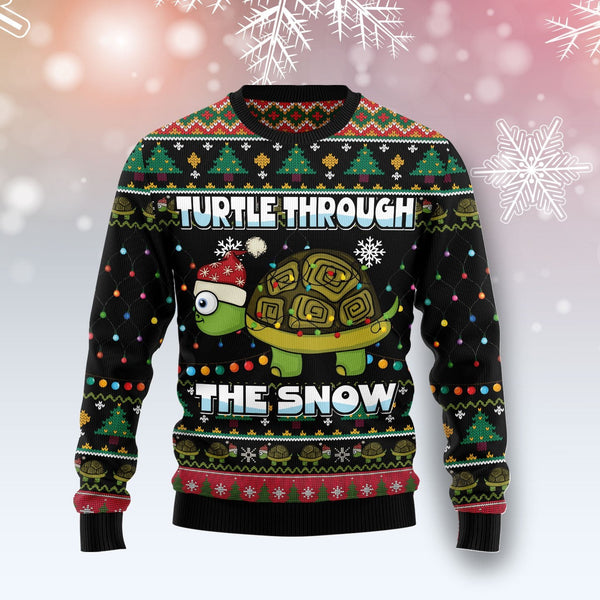 Turtle Through The Snow Christmas Ugly Christmas Sweater | Adult | US1735