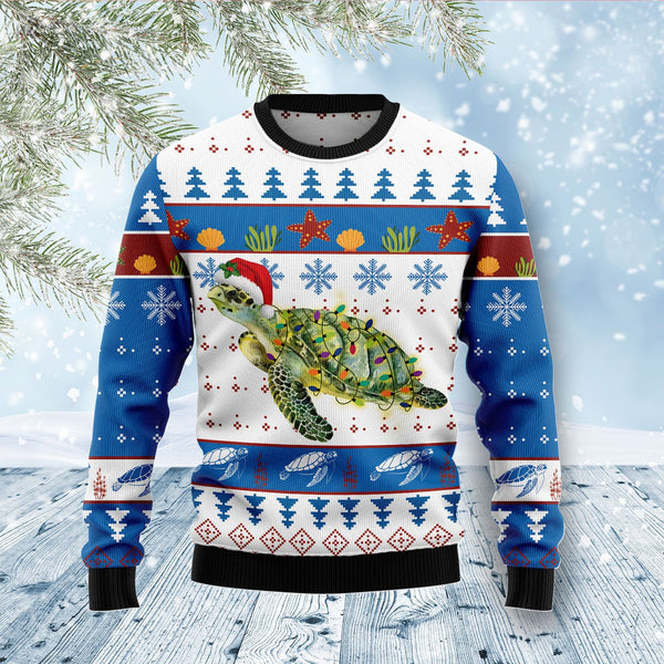 Turtle Xmas Ugly Christmas Sweater | For Men & Women | Adult | US1451-BehighStyle