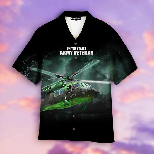 US Army Veteran American Helicopter Hawaiian Shirt | HW3212