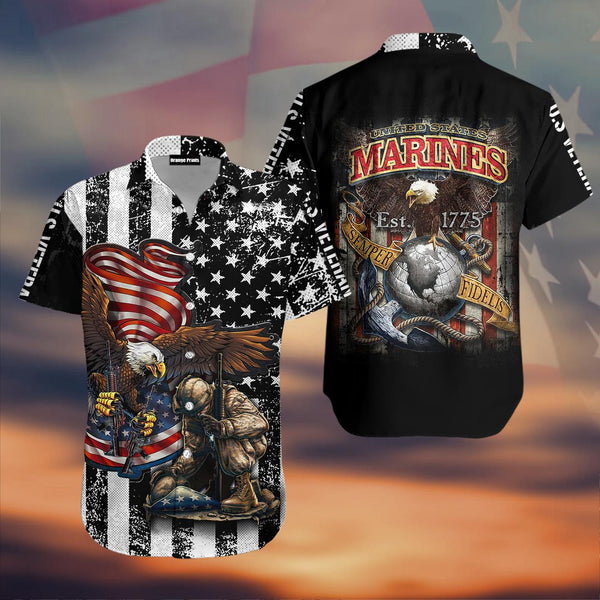 US Marine Veteran Hawaiian Shirt | HW3269