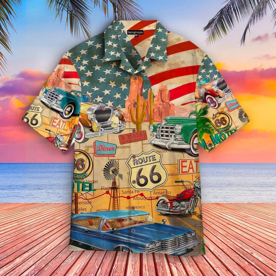 US Route 66 Hawaiian Shirt | For Men & Women | HW5736-BehighStyle
