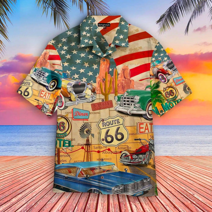 US Route 66 Hawaiian Shirt | For Men & Women | HW5736-BehighStyle