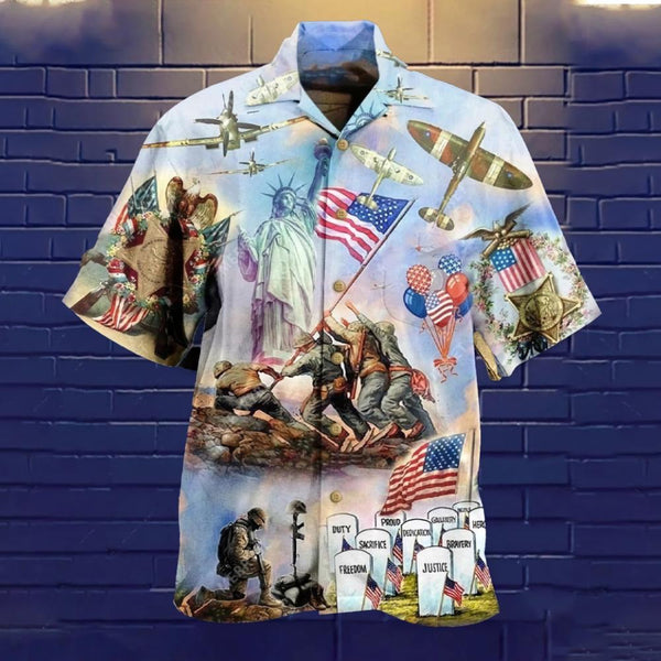 US Veteran Flag Hawaiian Shirt | HW3237