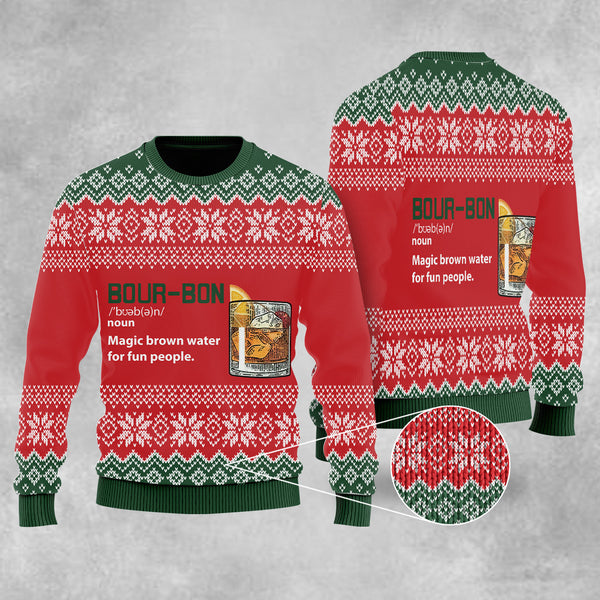 Bourbon Noun Ugly Christmas Sweater | Adult | US1934