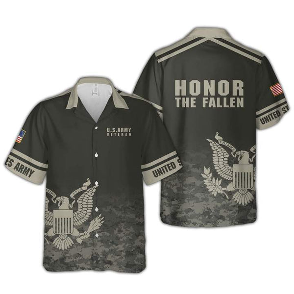 U.S Army Veteran Fallen Eagle Hawaiian Shirt | HW3205