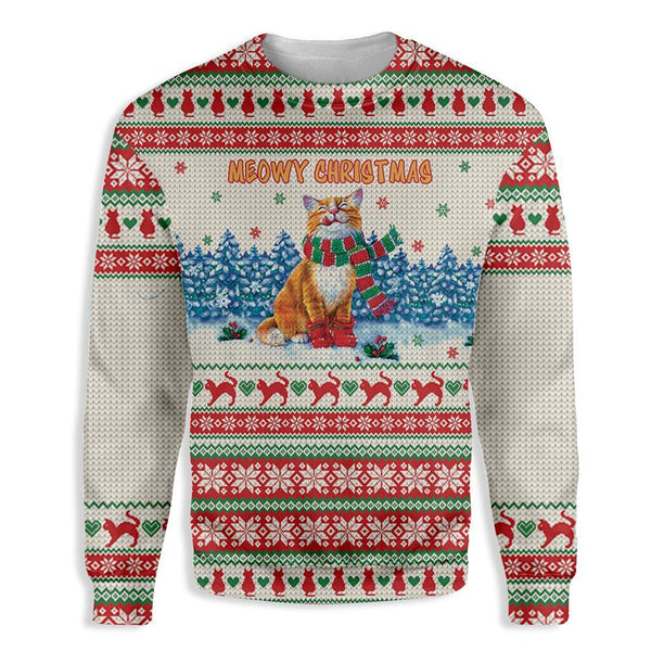Meowy Cat Ugly Christmas Sweater | Adult | US2637