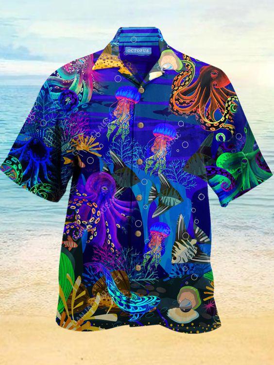 Undersea Octopus Hawaiian Shirt | For Men & Women | HW2308-BehighStyle