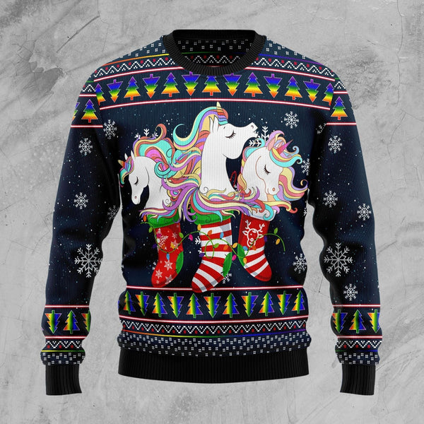 Unicorn Socks Ugly Christmas Sweater | Adult | US2672