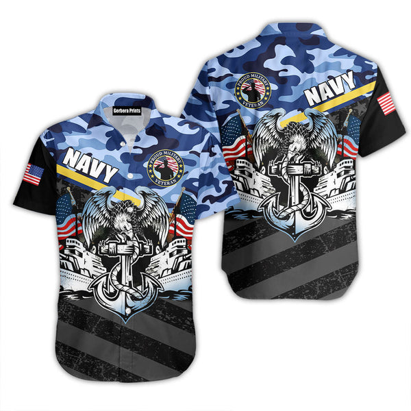 United States Navy Veterans Eagles Aloha Hawaiian Shirts For Men & For Women | WH1003