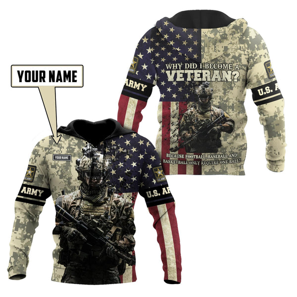 US Army Veteran 3D All Over Printed Shirts For Men and Women | Adult | CN409