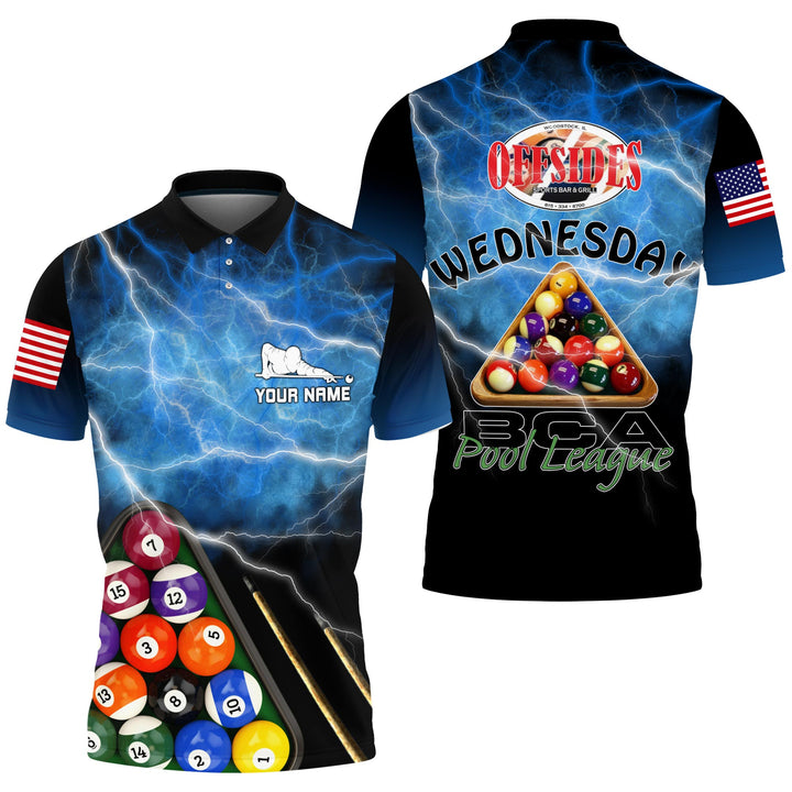 Maxcorners Personalized 3D Funny Billiards Teams Polo Shirts For Ray Richardson