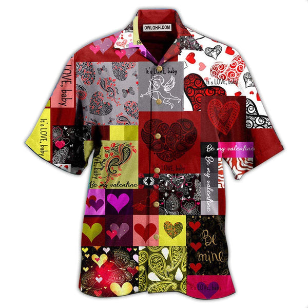Valentine Beautiful Heart Paisley Hawaiian Shirt | HW3485