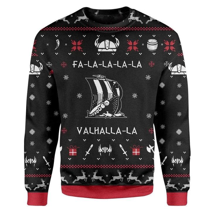 Valhalla Viking Ugly Christmas Sweater | For Men & Women | Adult | US1412-BehighStyle