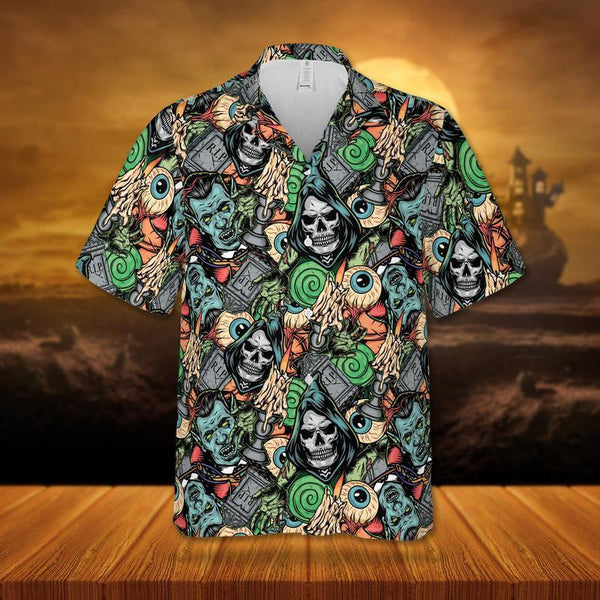 Vampires Death And Zombies Halloween Hawaiian Shirt | HW2838