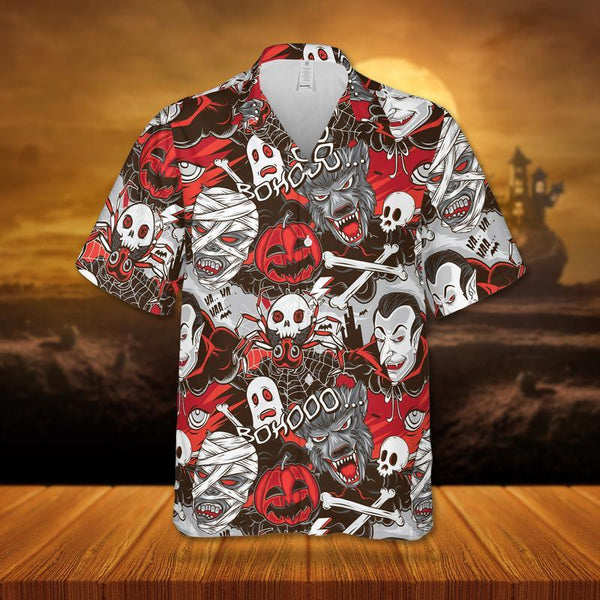 Vampires Wolves And Zombies Halloween Hawaiian Shirt | For Men & Women | HW2796-BehighStyle