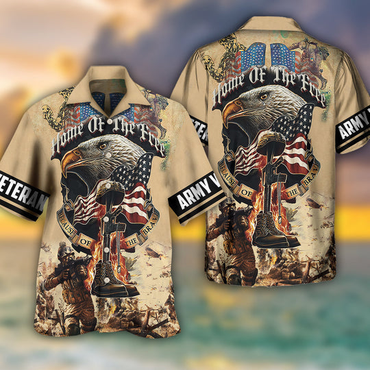 Veteran Army America Home Of The Free Because Of The Brave Hawaiian Shirt | HW3293