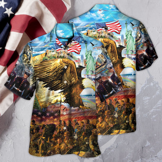 Veteran Call To Colors Freedom With Eagle Hawaiian Shirt | HW3304