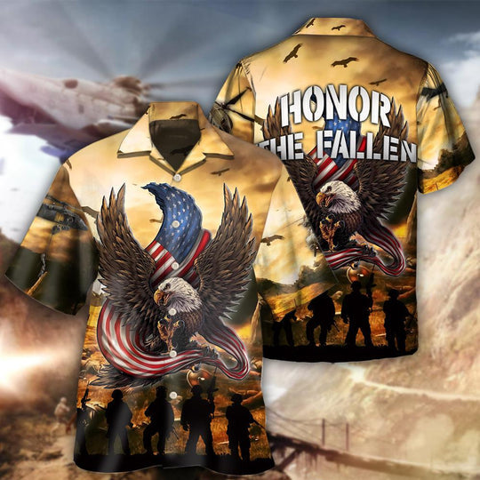 Veteran Honor The Fallen With Eagle Hawaiian Shirt | HW3311