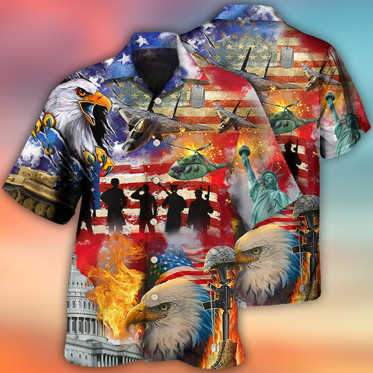 Veteran Independence Day American Hawaiian Shirt | HW3316