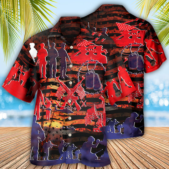 Veteran Independence Day Fought For Our Democracy Hawaiian Shirt | HW3300