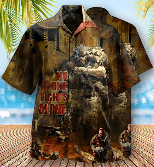 Veteran No One Fights Alone Classic Style Hawaiian Shirt | HW3302