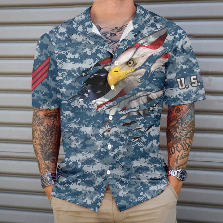 Veteran Proud US Navy Camouflage Hawaiian Shirt | For Men & Women | HW1597-BehighStyle